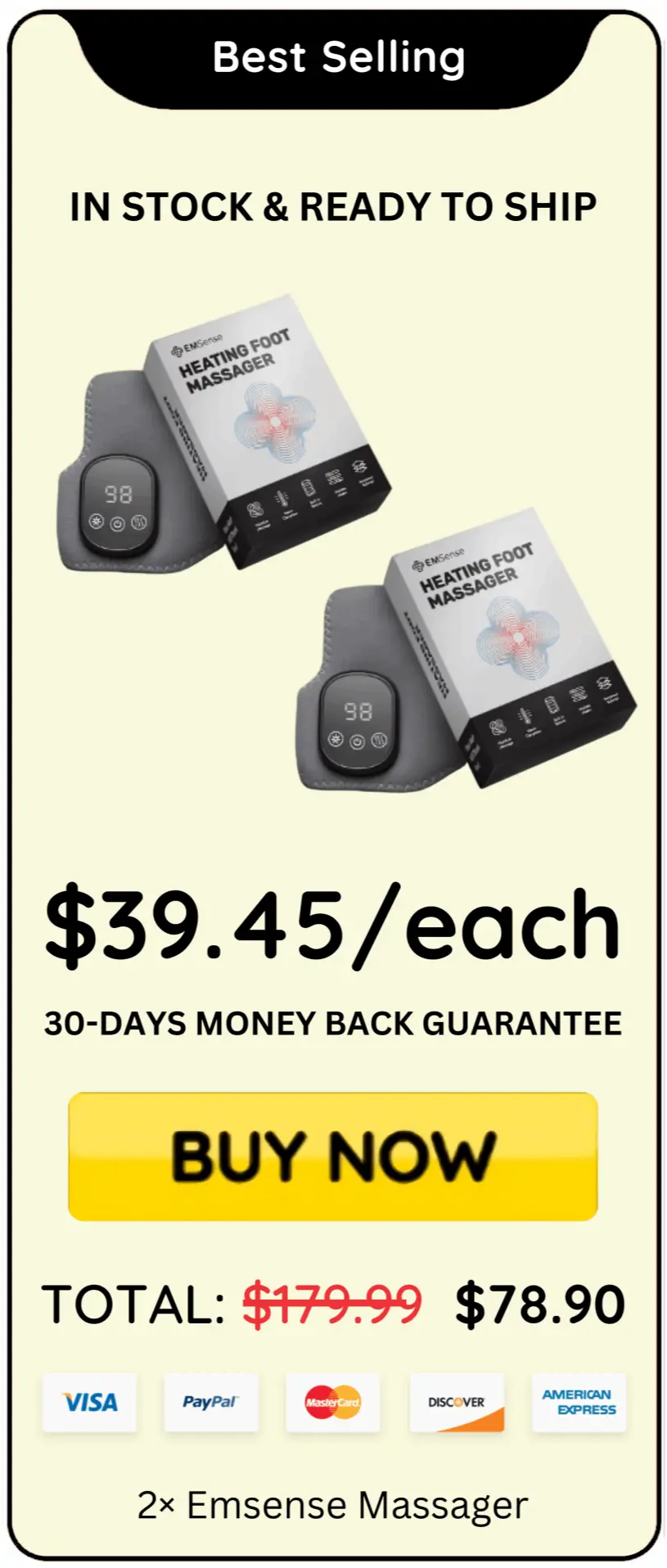 EMSense offer price 